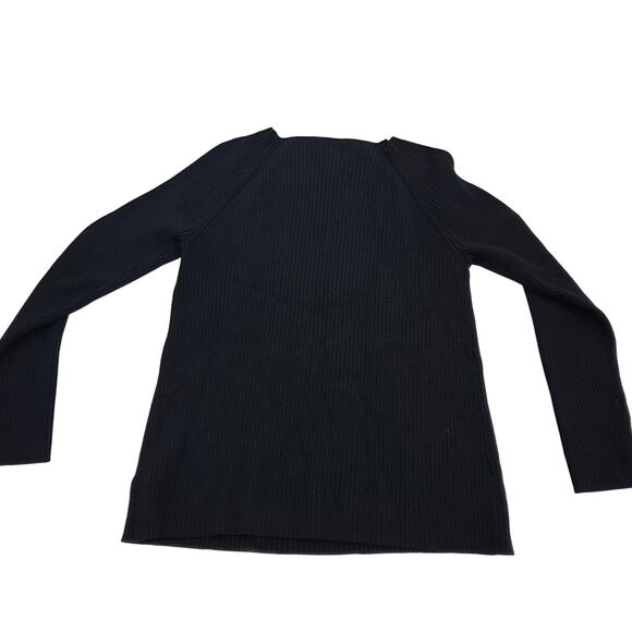Easy Spirit Black Ribbed Stretch Sweater Size 2 - Picture 7 of 7